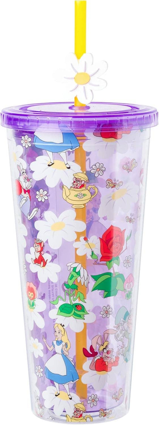 Alice in Wonderland Wild Flower Toss 24oz Plastic Cold Cup