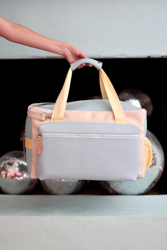 Duffle Bag - The Nantucket Color Block (Ivory/Blue/Yellow)