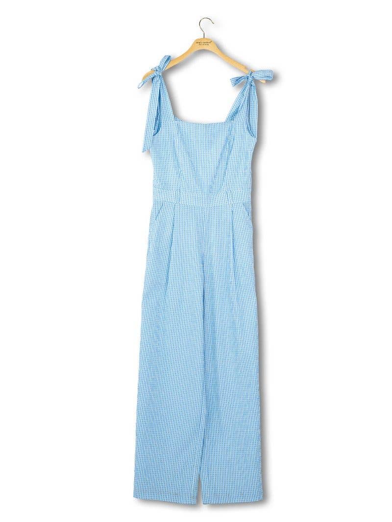 Simply Southern Tie Jumpsuit - Mist Blue