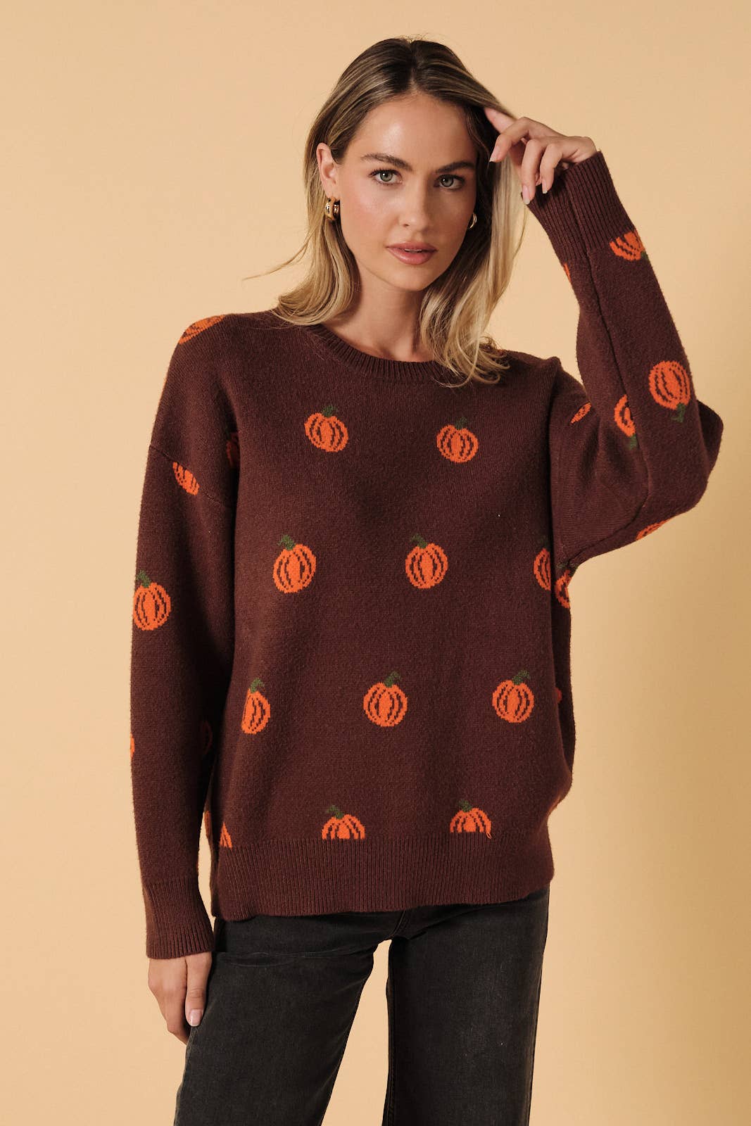 Pumpkin Patch Sweater - Brown