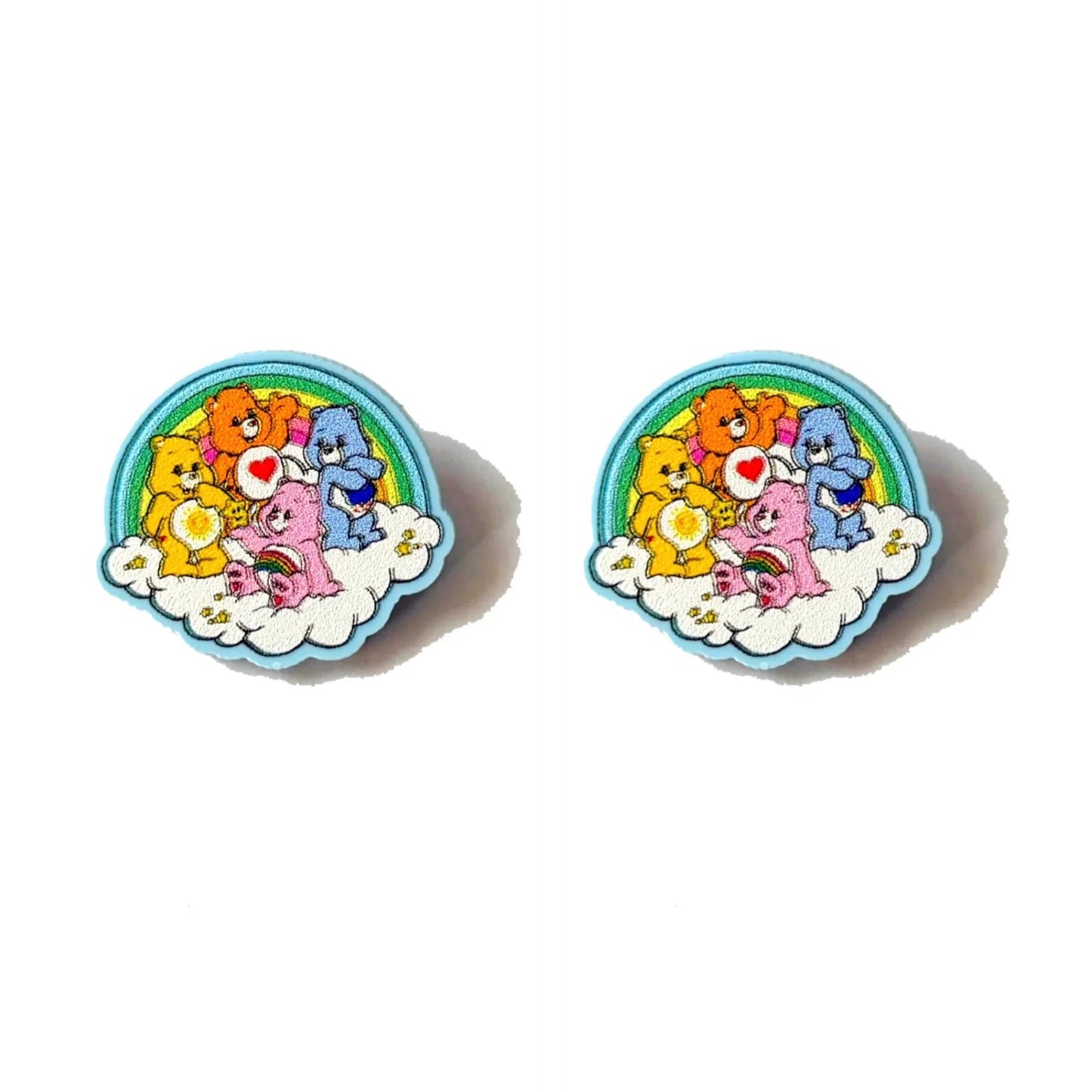 Rainbow Bears Cloud Post Earrings