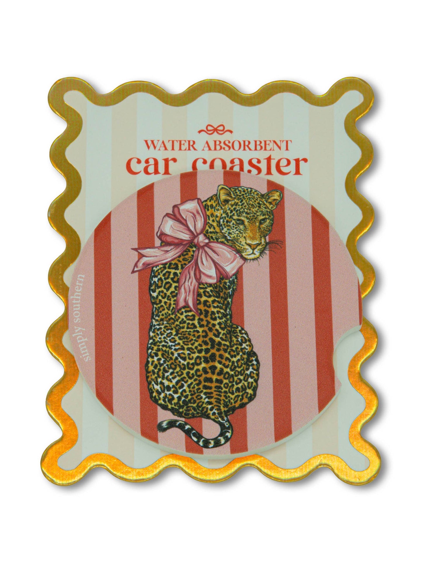 Simply Southern Car Coaster - Leopard
