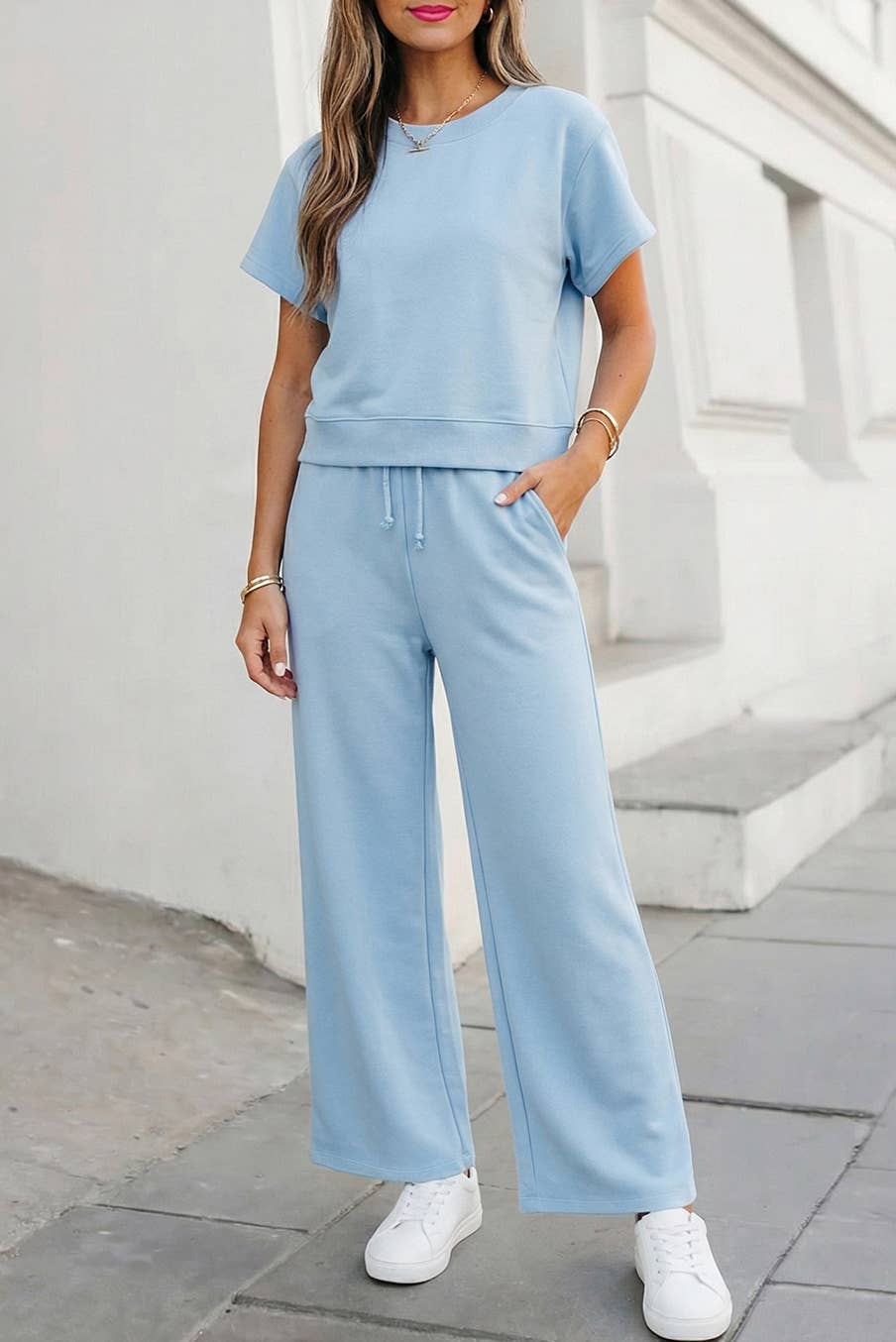 Around Town Comfort 2pc Set | Mist Blue