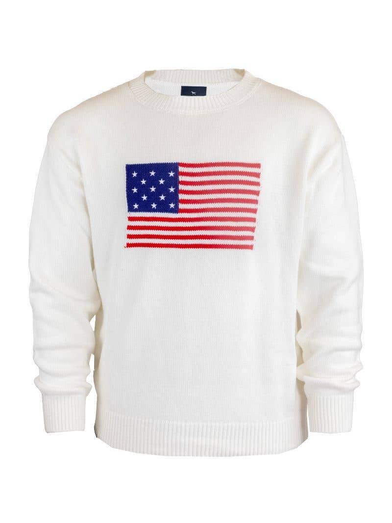 Simply Southern Men’s Preppy USA Flag Sweater