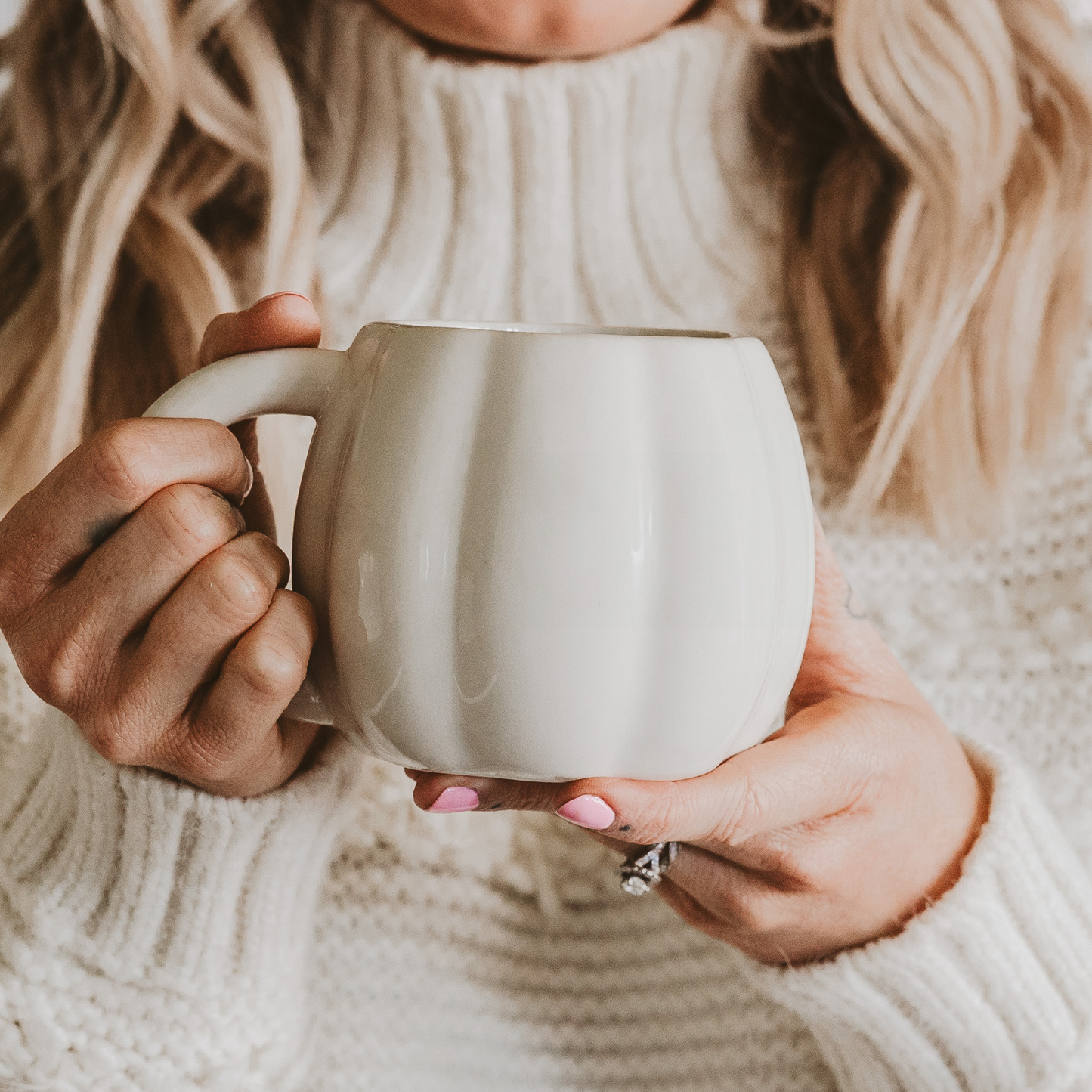 Cream Pumpkin Coffee Mug - Fall Decor & Gifts