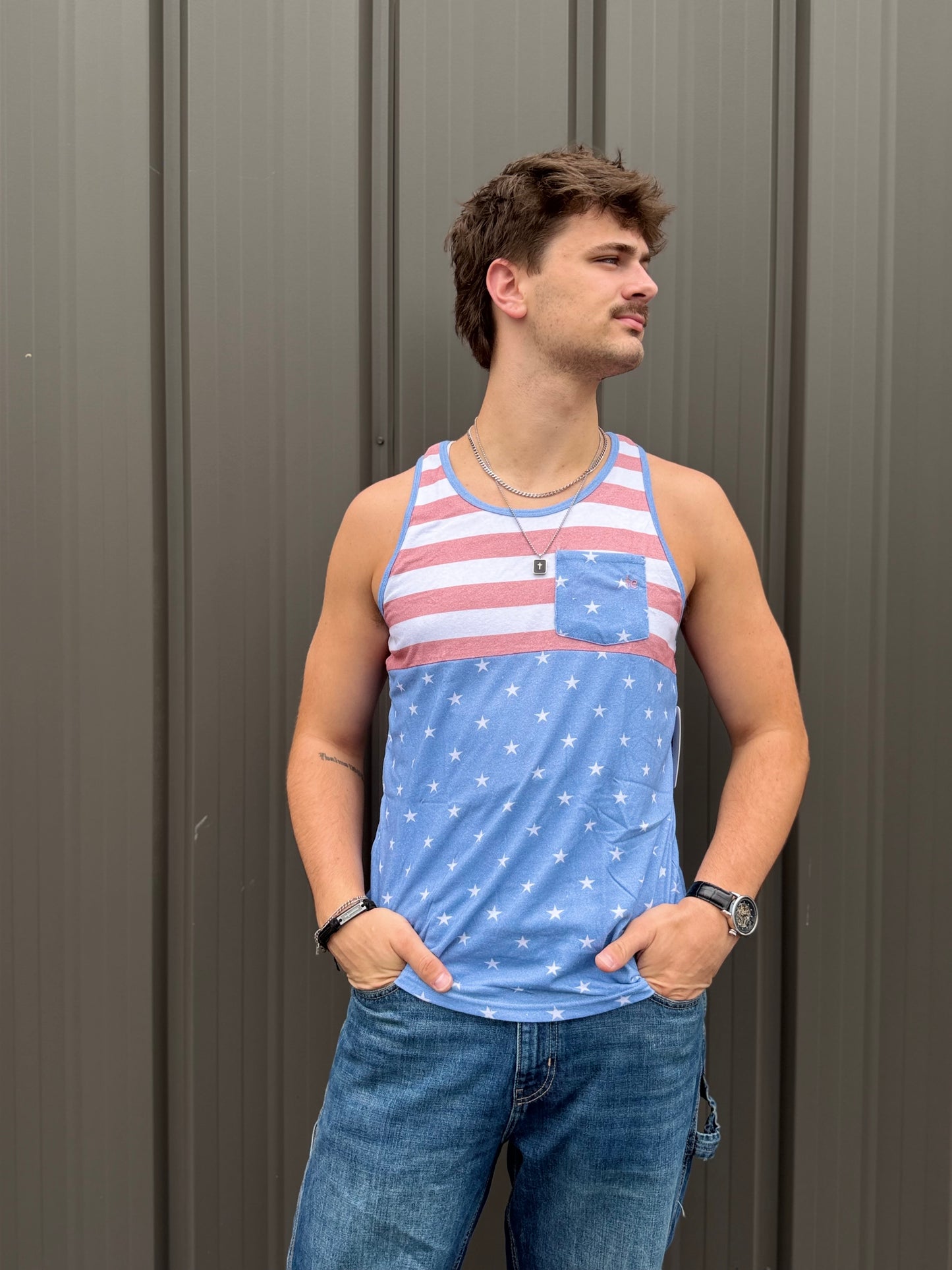 Men’s Faded Flag Tank