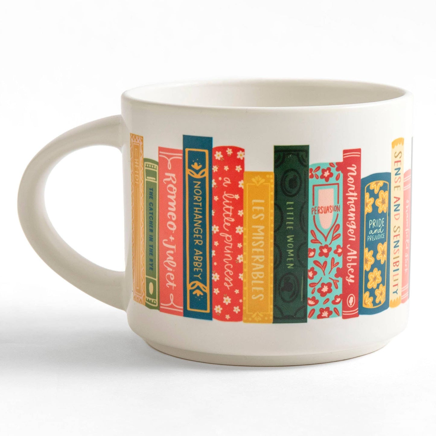 Book Stack Ceramic Mug - Cream