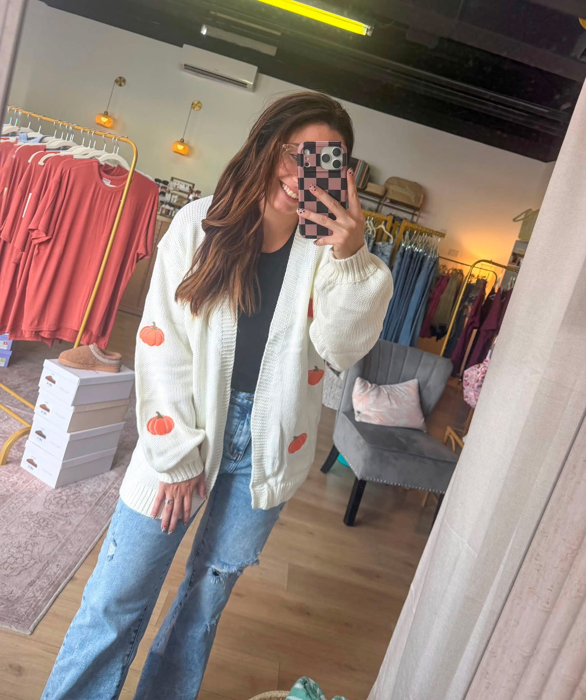 Pumpkin Cardigan | White