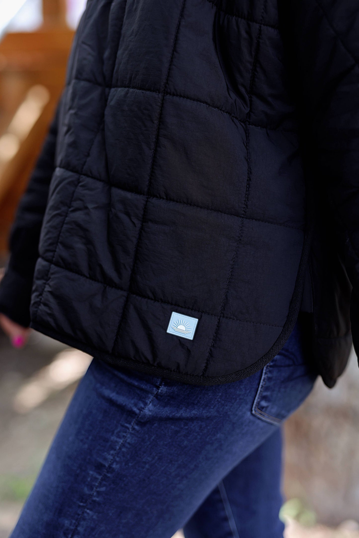 On Cloud Nine Puffer Hoodie - (Midnight/Sky Blue Accent)