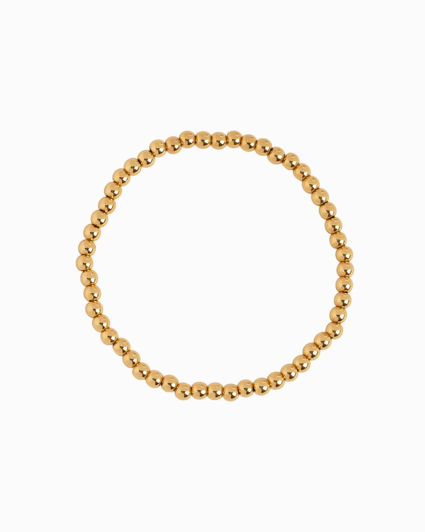 MOP Clover Stretch Bead Bracelets, Set of 3: White