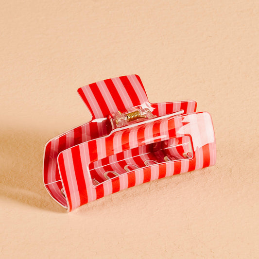 Claw Clip-Peppermint Stripes
