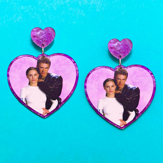 Anakin & Padme Heart Drop Earrings