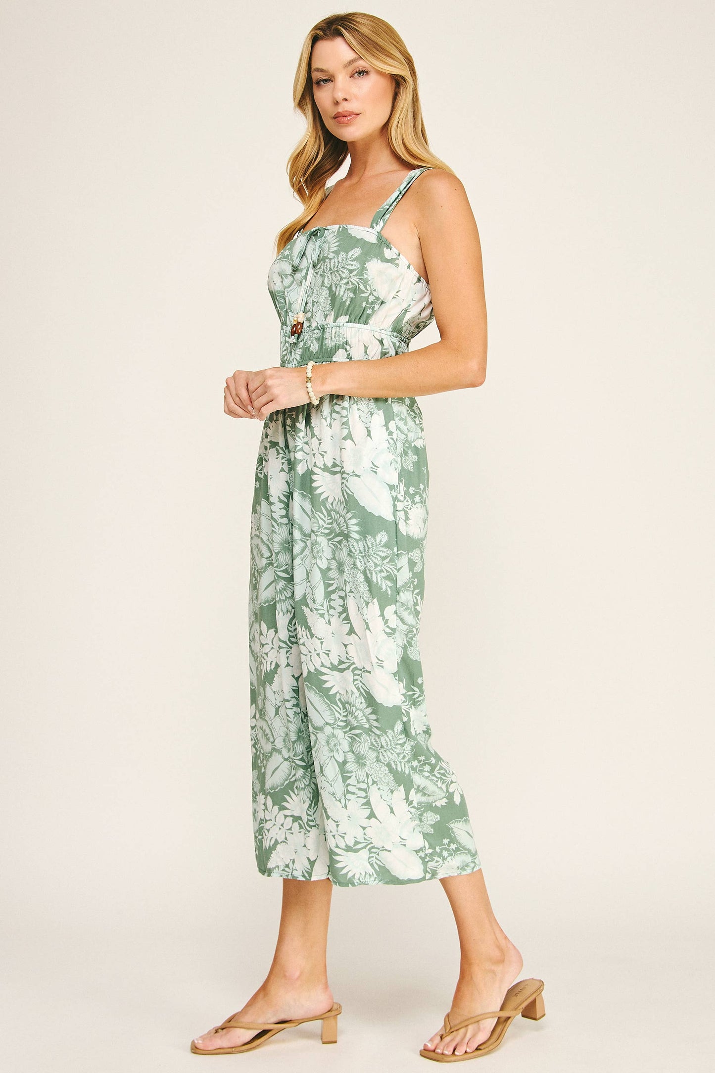 Sage Paradise Tropical Jumpsuit