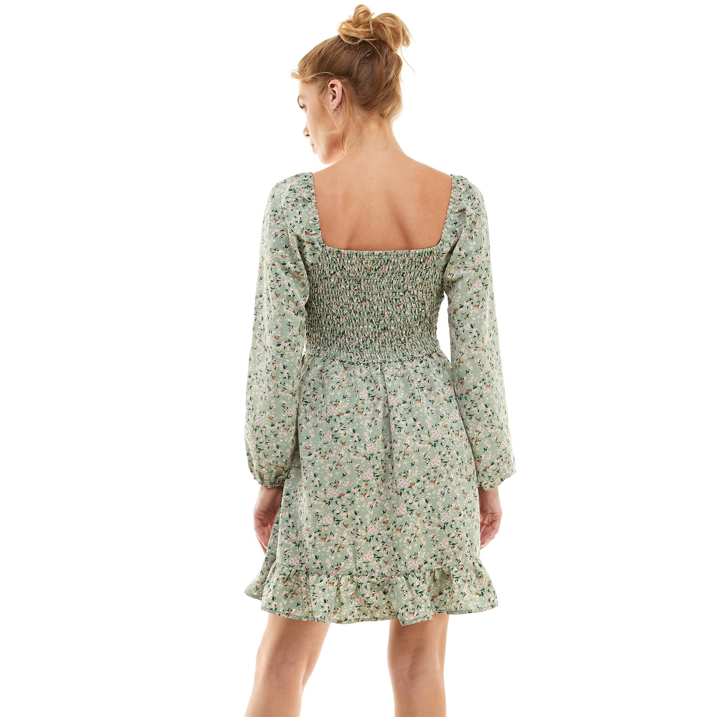 Wildflower Whisper Corset Wrap Dress: Sage