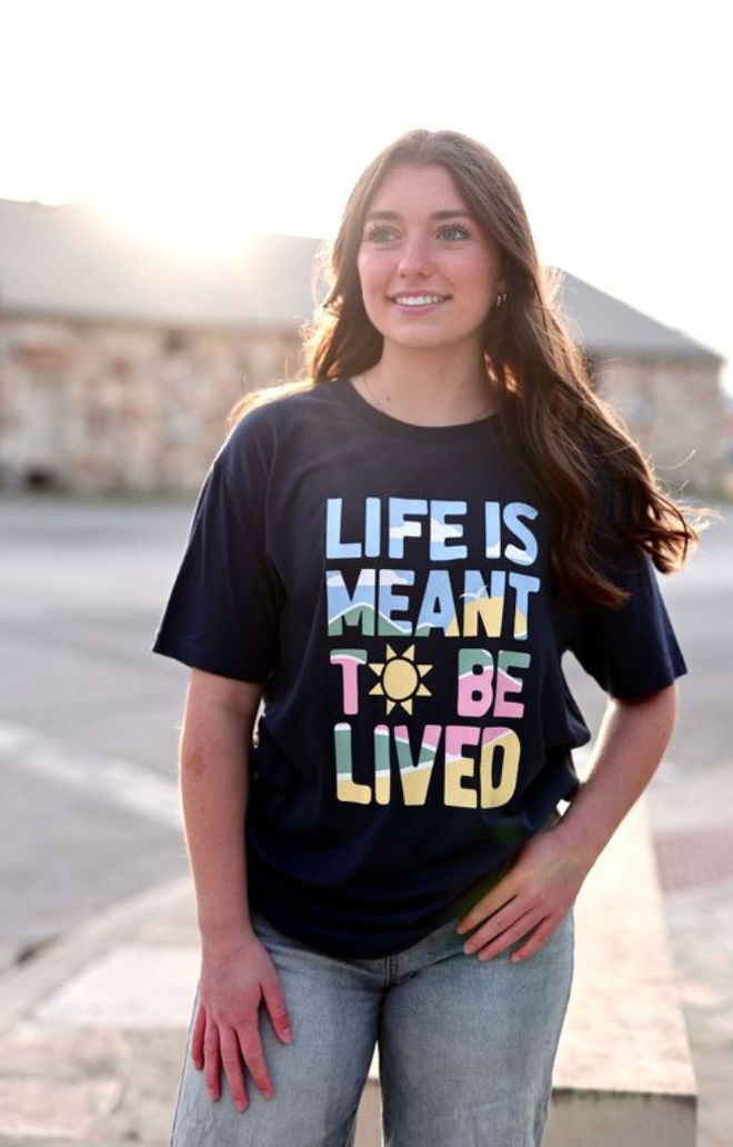 K&C Life Is Meant To Be Lived- SS (Athletic Navy)