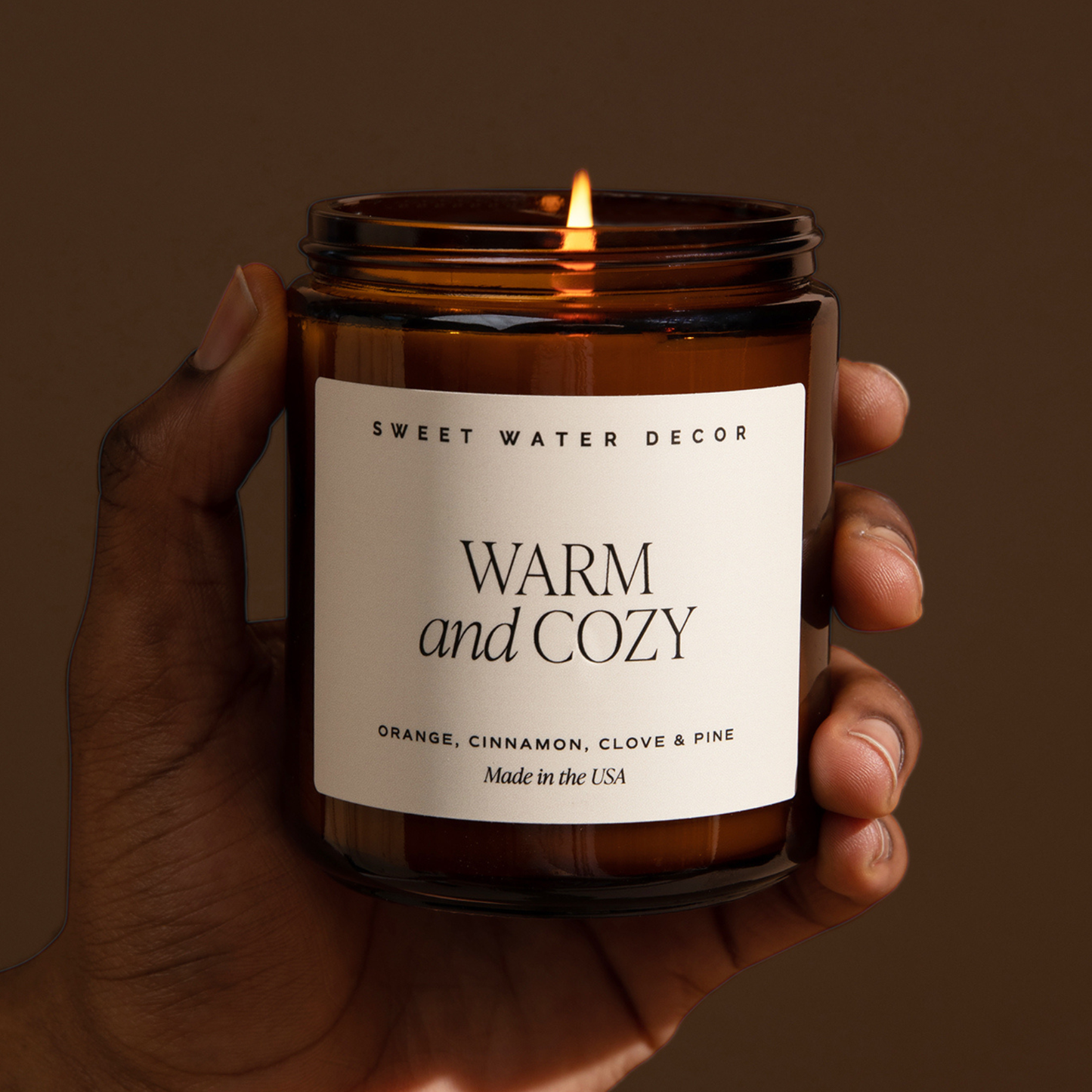 Warm and Cozy 9 oz Soy Candle - Christmas Home Decor & Gifts