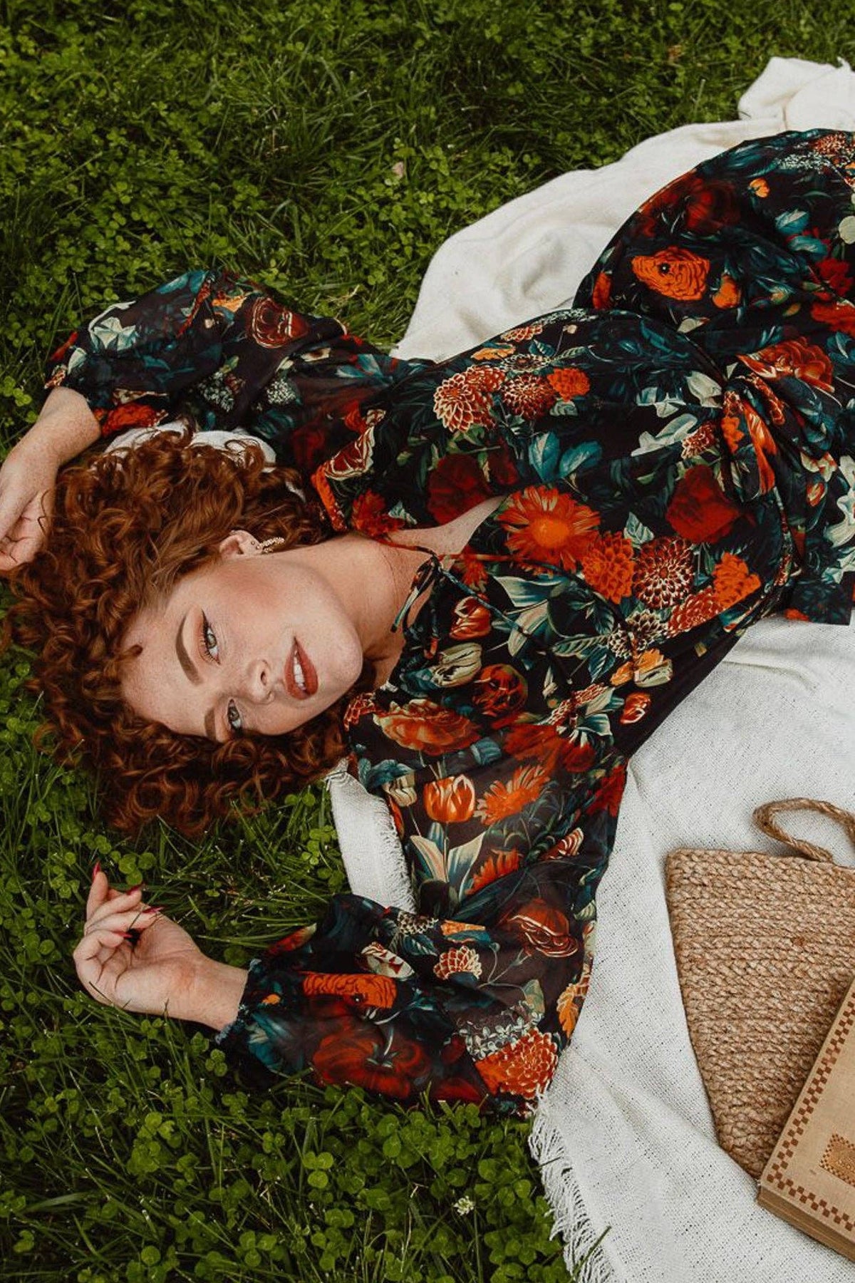 Imogen Dress in Moody Floral