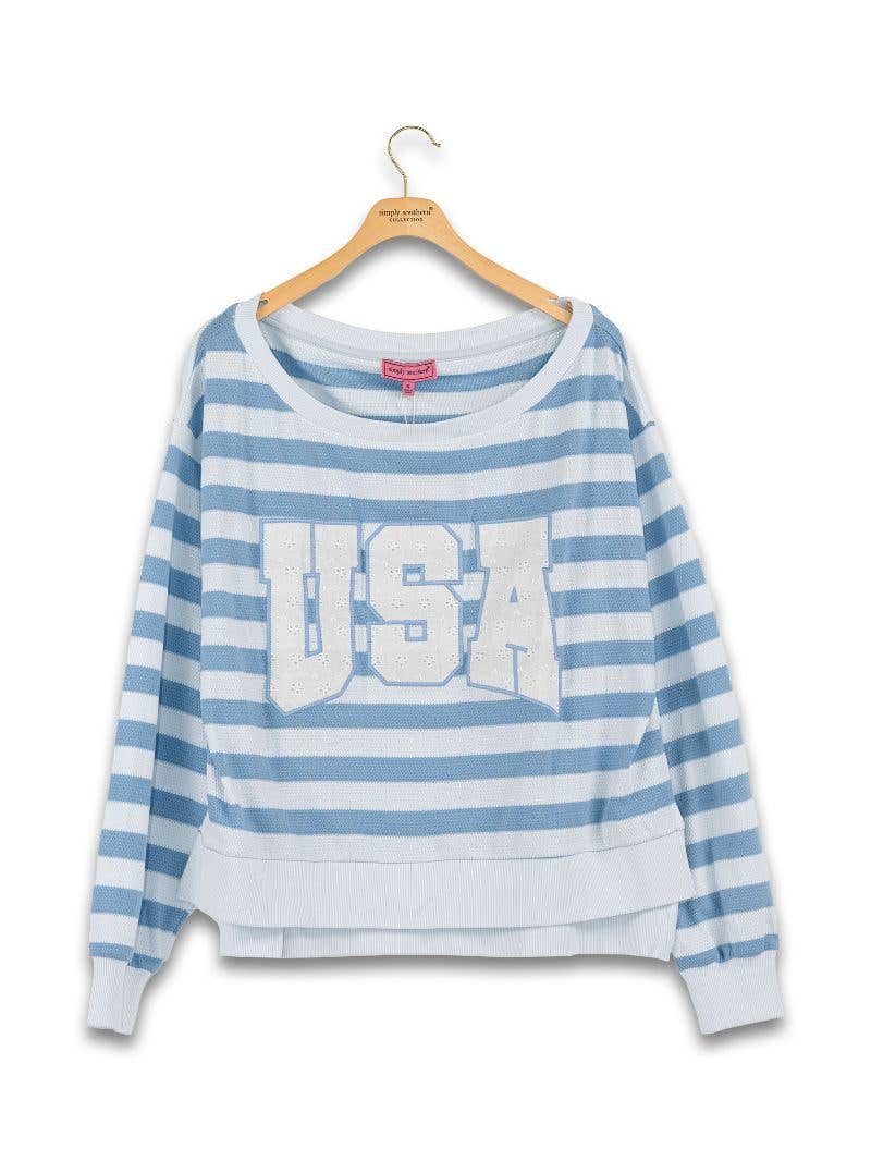 Simply Southern USA 2PC Set - Blue + White