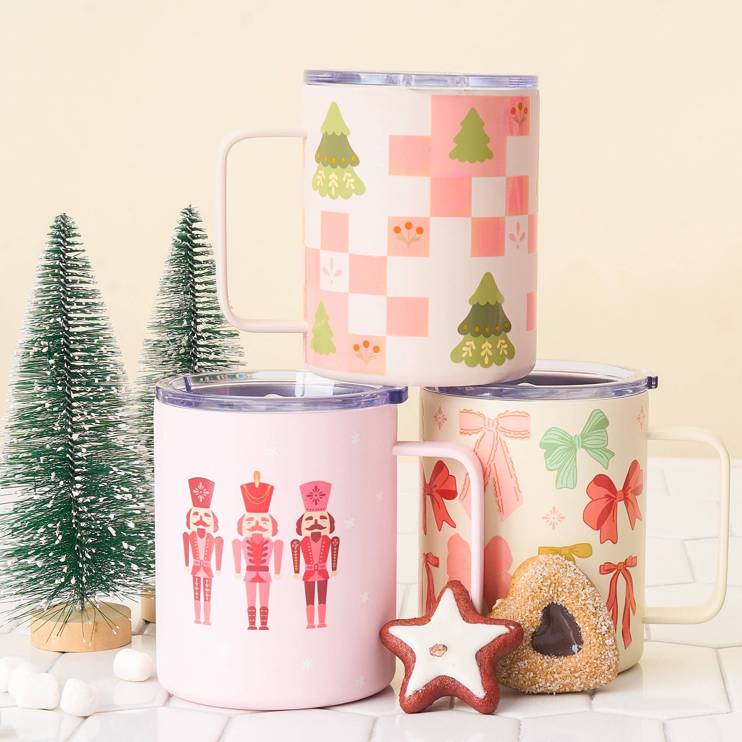 14 oz Insulated Mug-Countryside Christmas