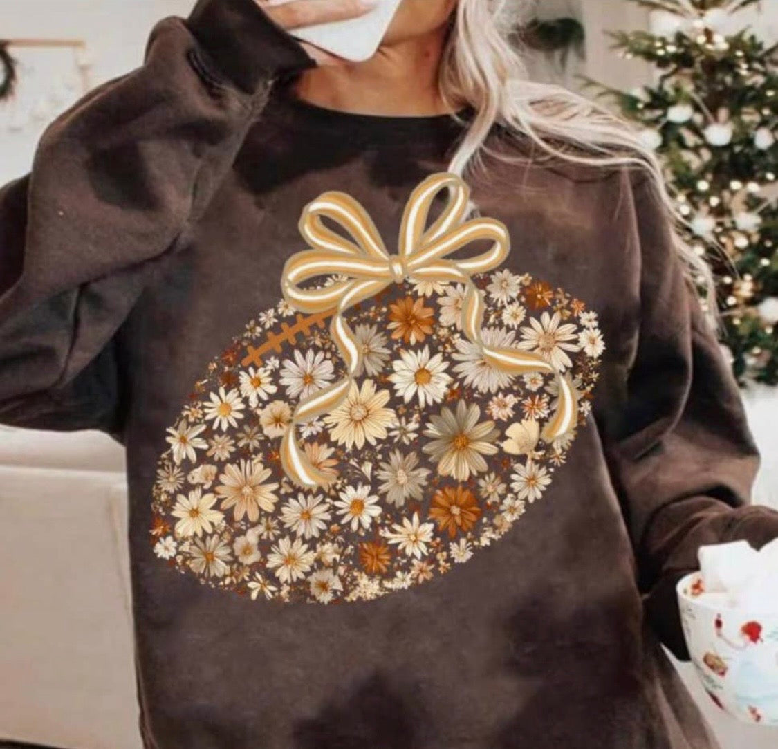 *AUTUMN PRE-ORDER: Floral Fall Football Sweatshirt