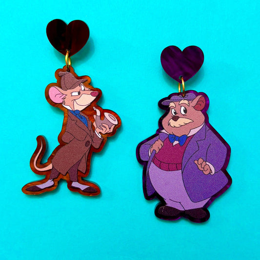 Mouse Detective Drop Earrings