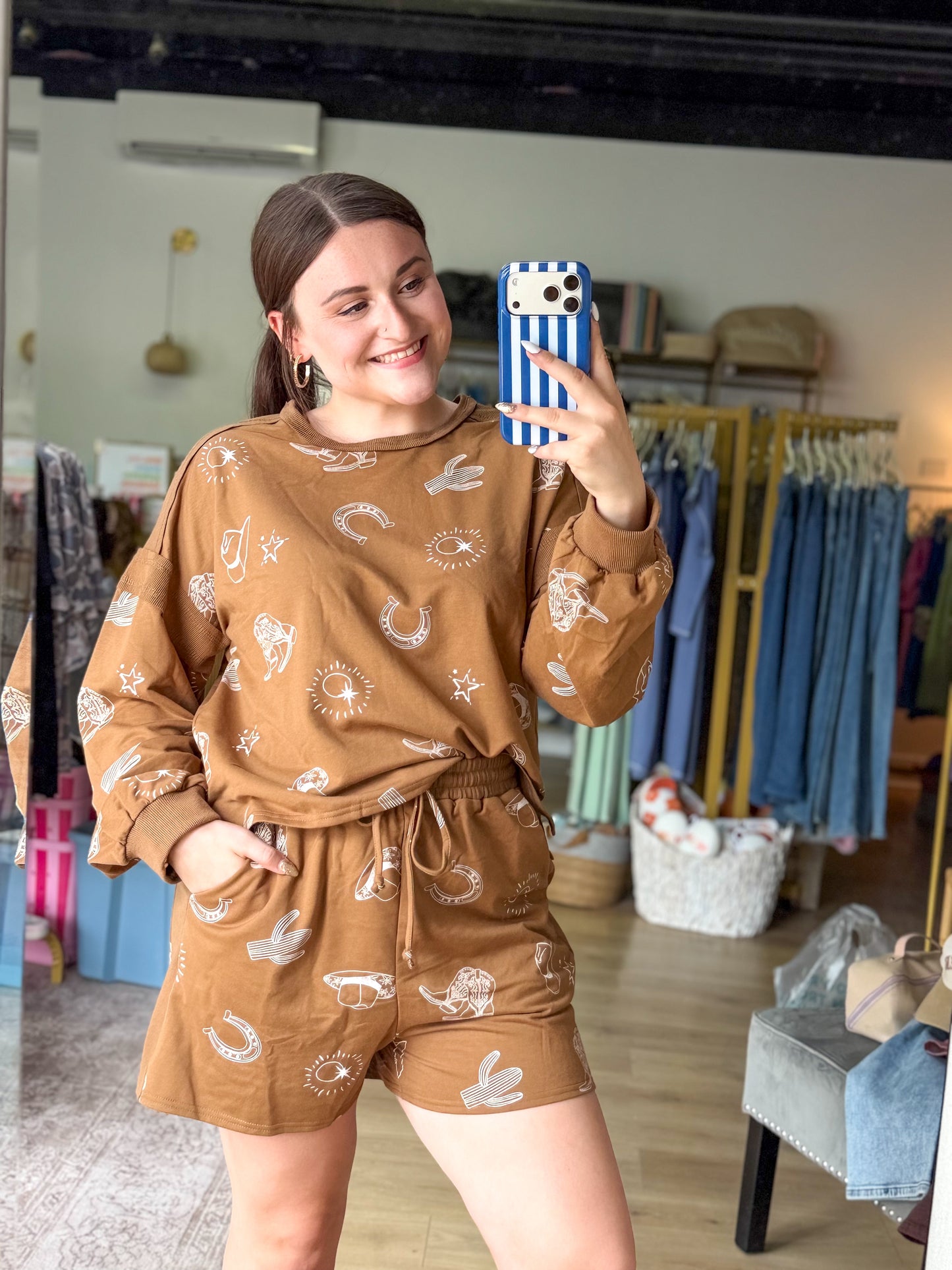 Western Babe Lounge Set: Chocolate