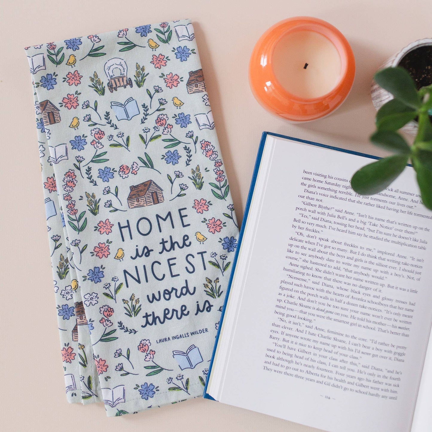 Home Is The Nicest Word Little House on the Praire Tea Towel