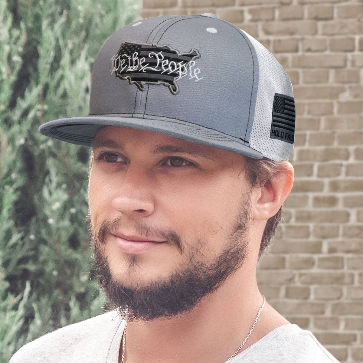 HOLD FAST Mens Cap We The People: Light Grey / One Size Fits Most
