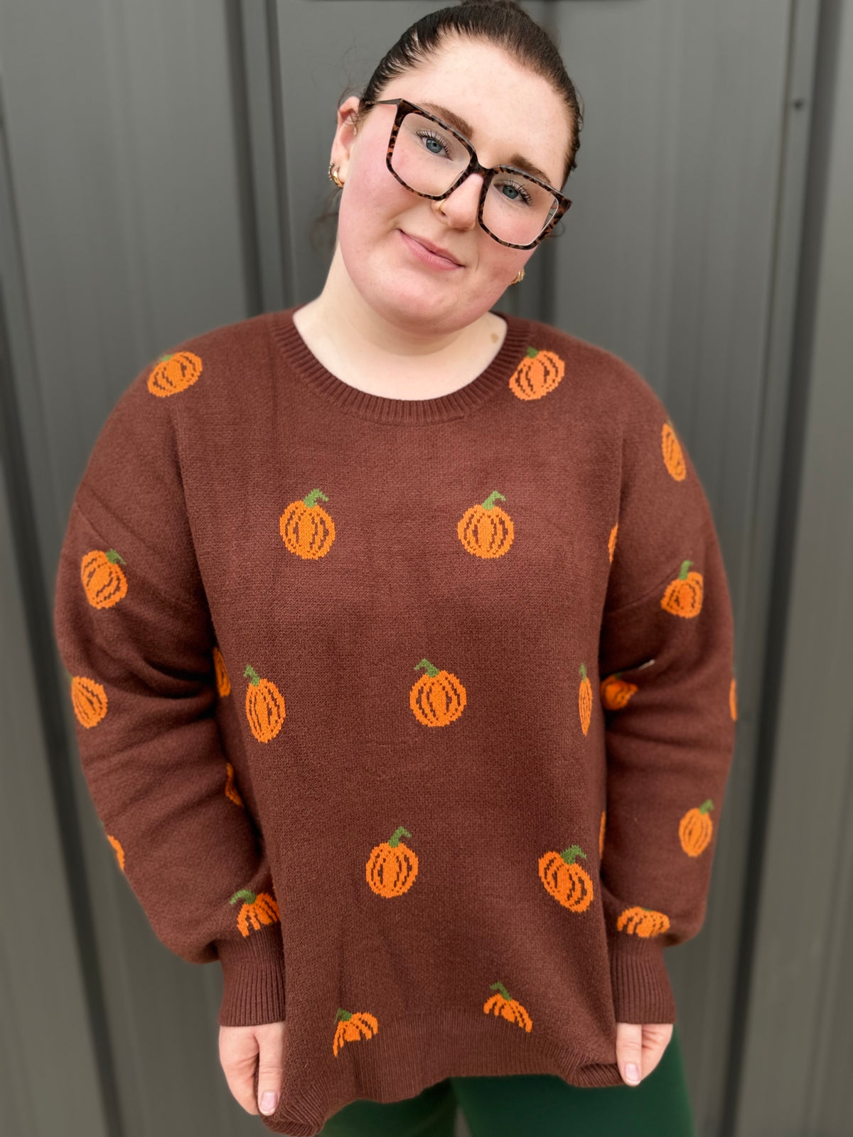 Pumpkin Patch Sweater - Brown