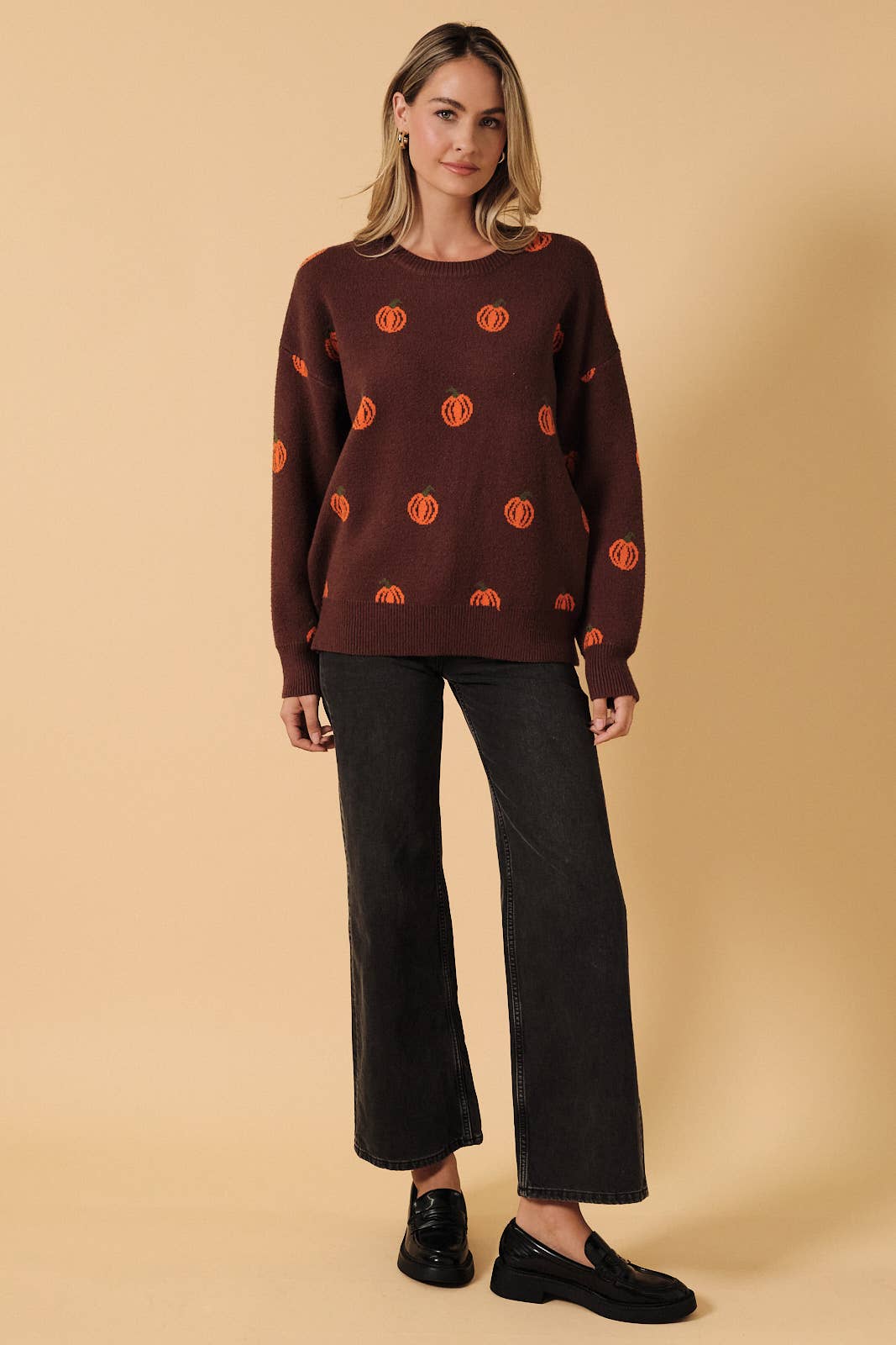Pumpkin Patch Sweater - Brown