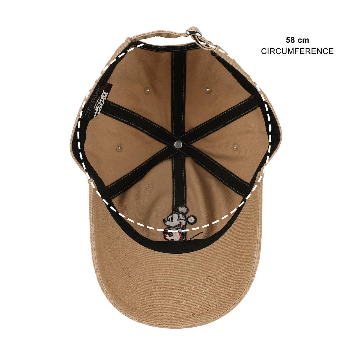 Disney Mickey Mouse Character Art Brown Unstructured Baseball Cap