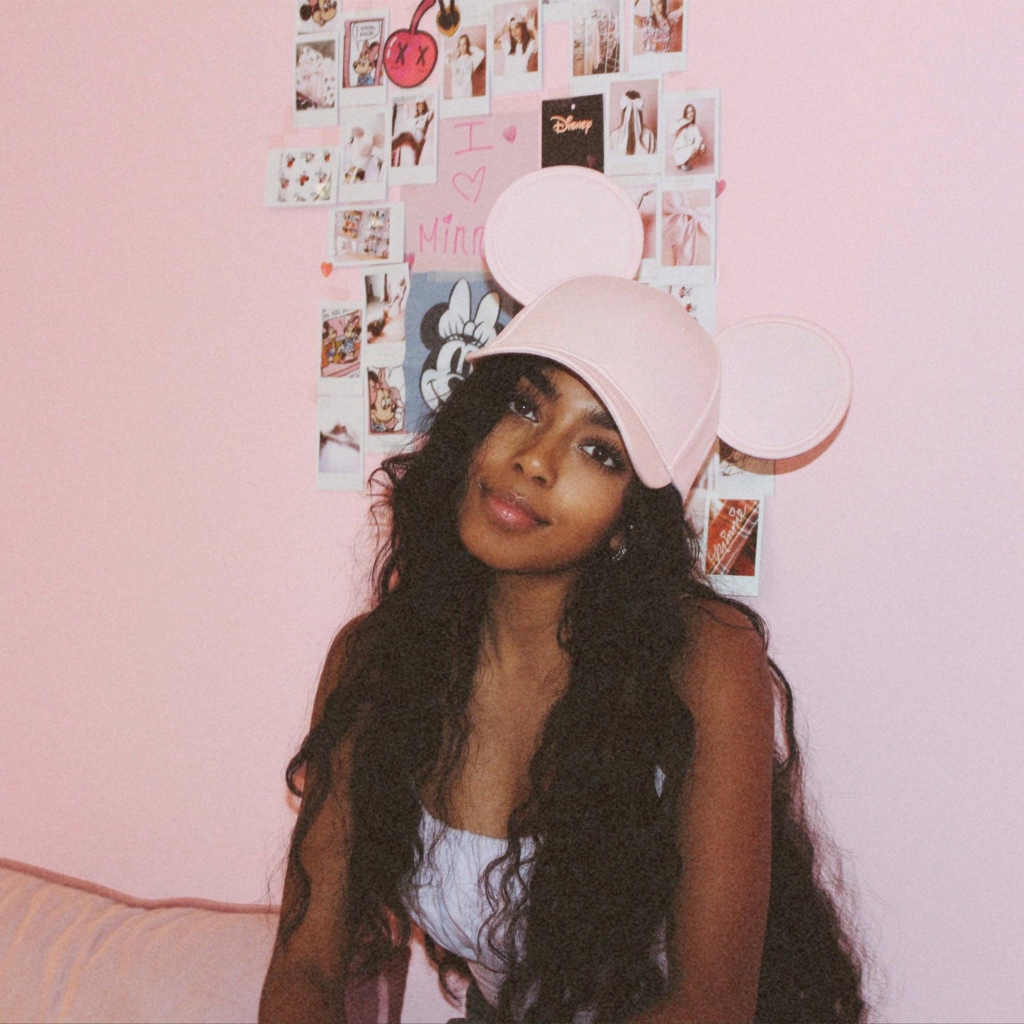 Pink Mickey Ear Hat: Pink / O/S