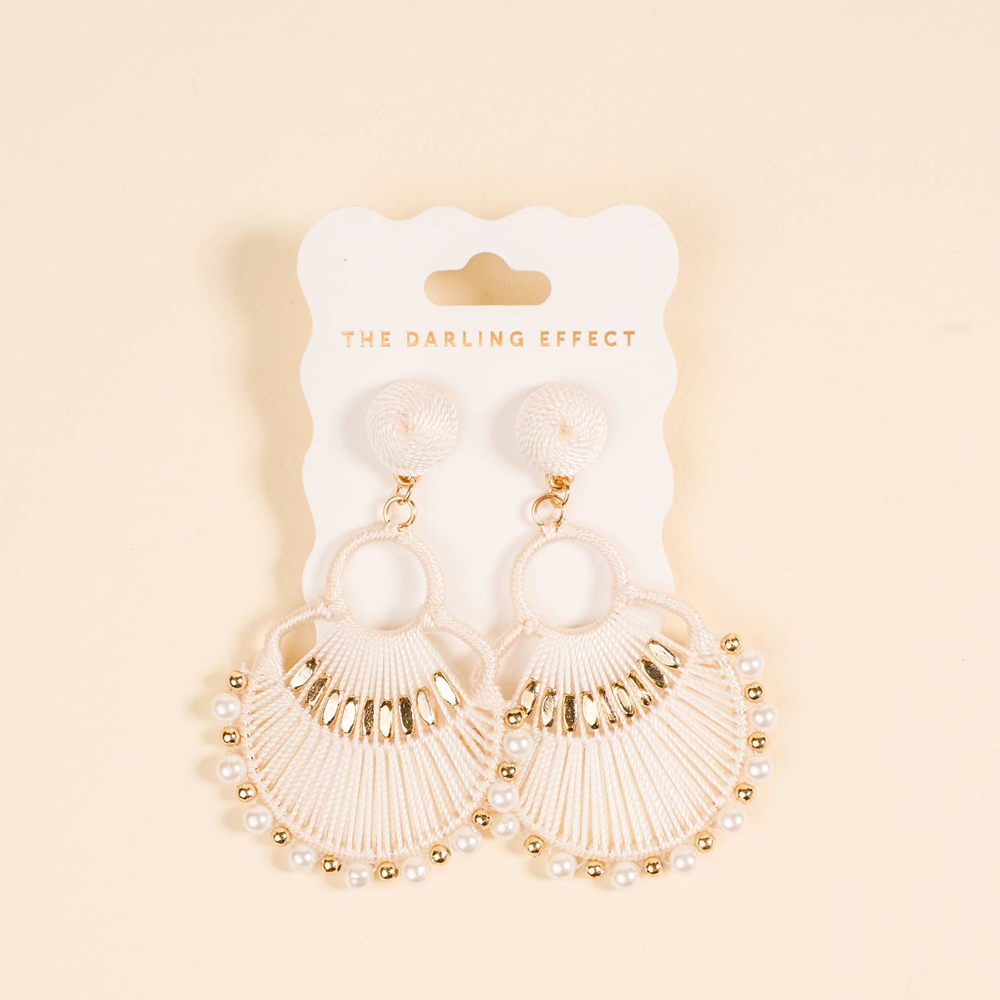 Paloma Drop Earrings–White
