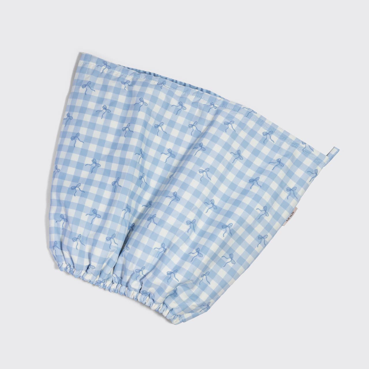 Satin Lined Flexi Shower Cap - Gingham Blue