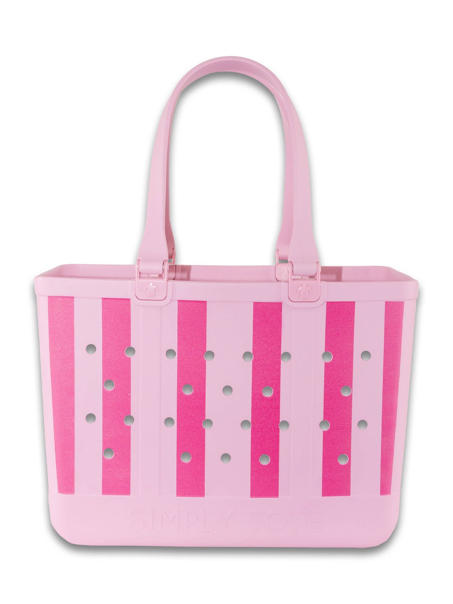 Striped Simply Tote: BERRY