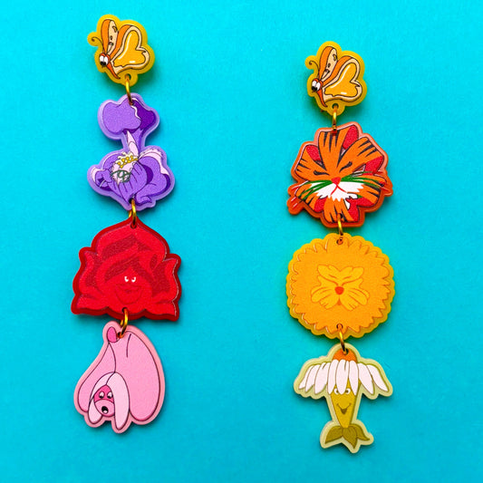 Golden Afternoon Tiered Drop Earrings
