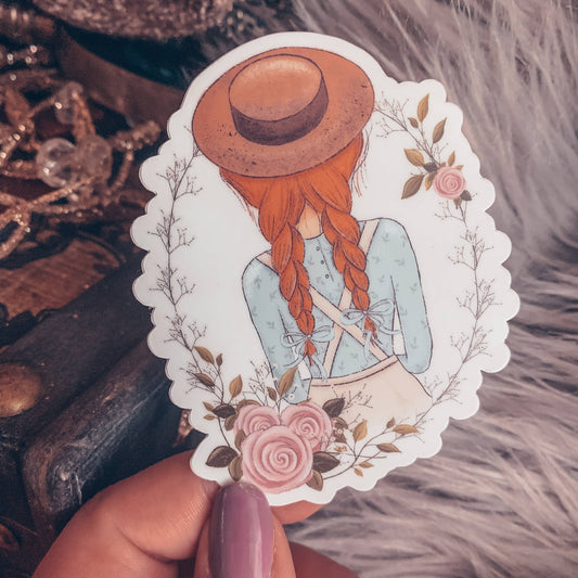 Anne of Green Gables Vinyl Watercolor Sticker