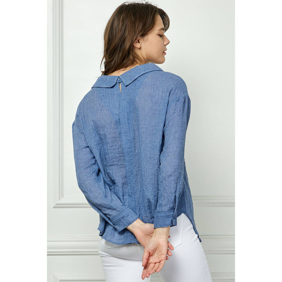 Basic Button Up || Blue