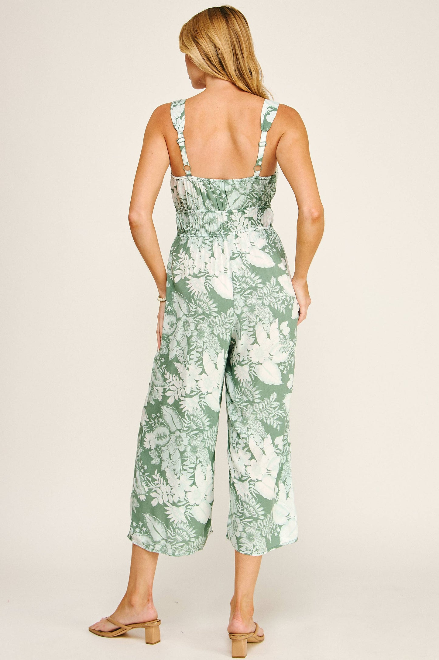 Sage Paradise Tropical Jumpsuit