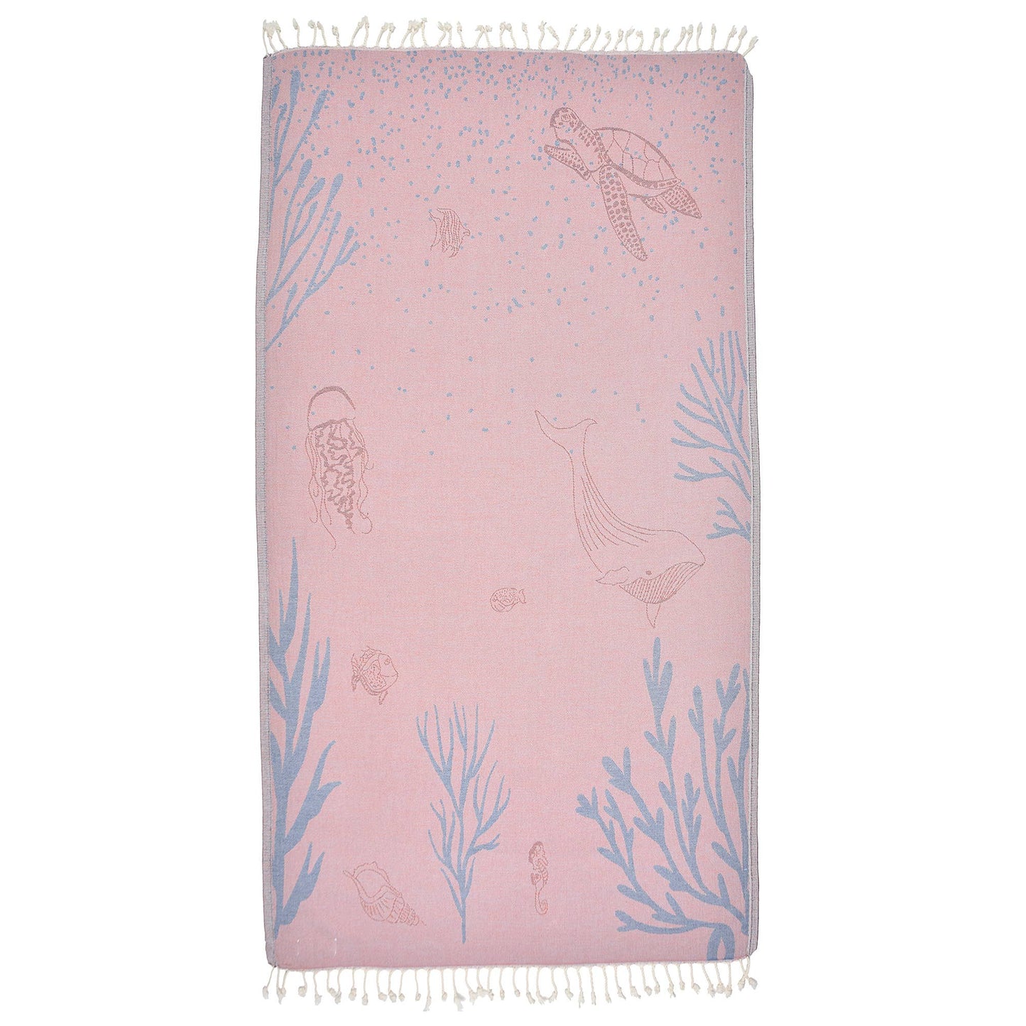 Deep Blue Ocean Peshtemal Pure Cotton Beach Towel