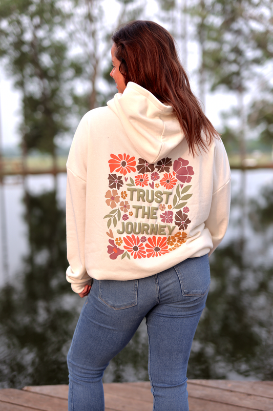 Trust The Journey- (Cream) Oversized Hoodie