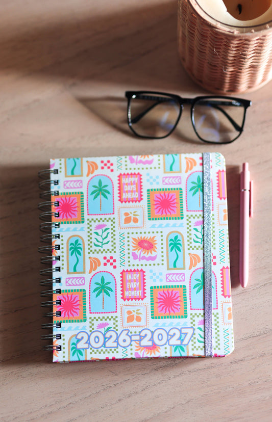 Agenda - 17-Month Academic Planner - Aug 2026 to Dec 2027: Italian Summer