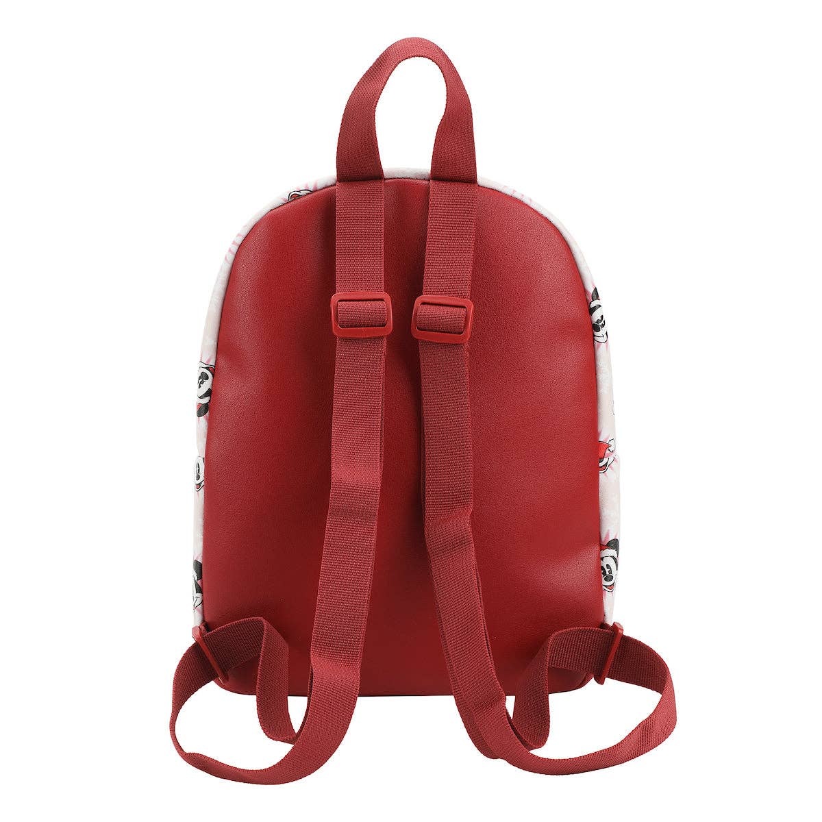 Disney Mickey Mouse Santa Mickey White Faux Leather 10.6" White Mini Backpack