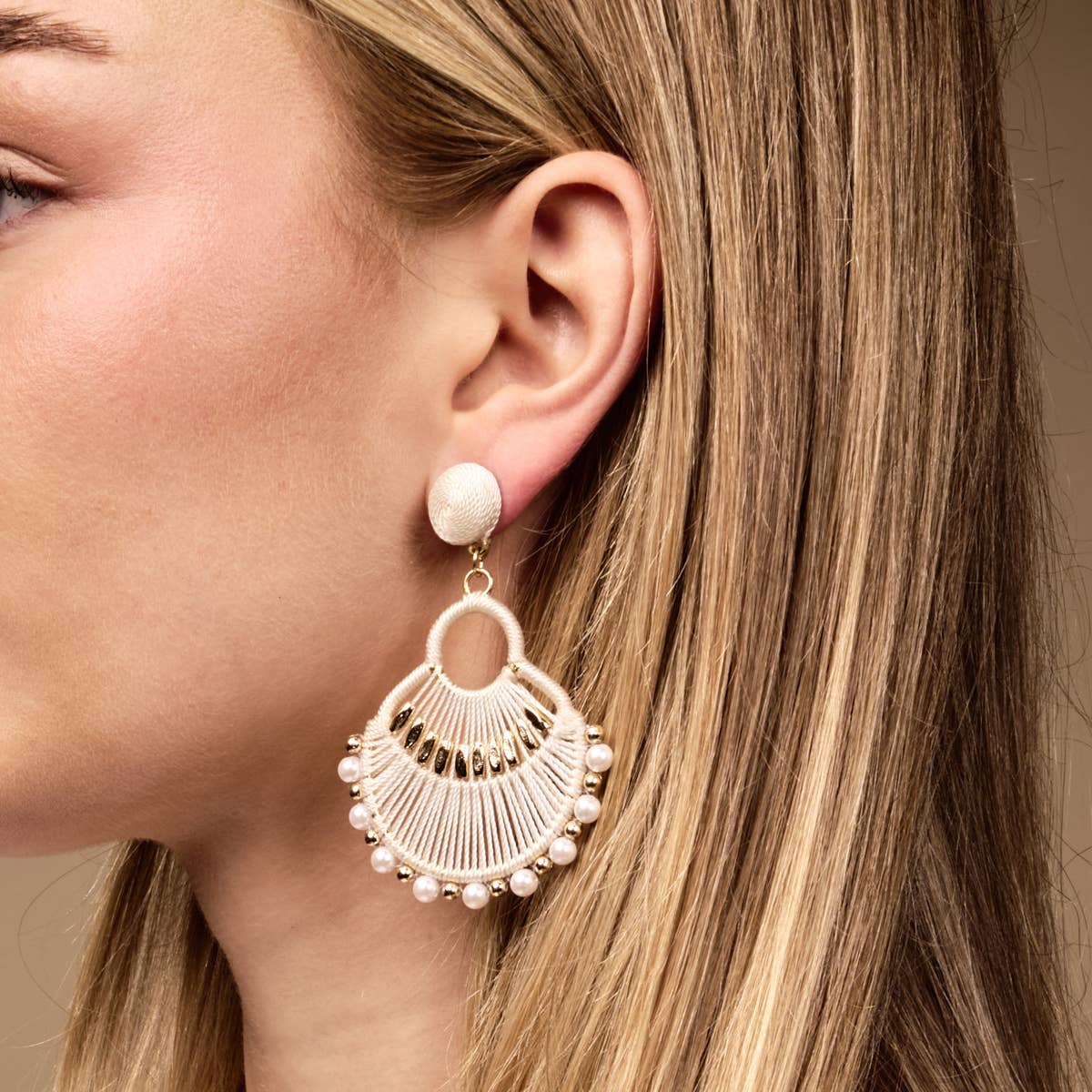 Paloma Drop Earrings–White
