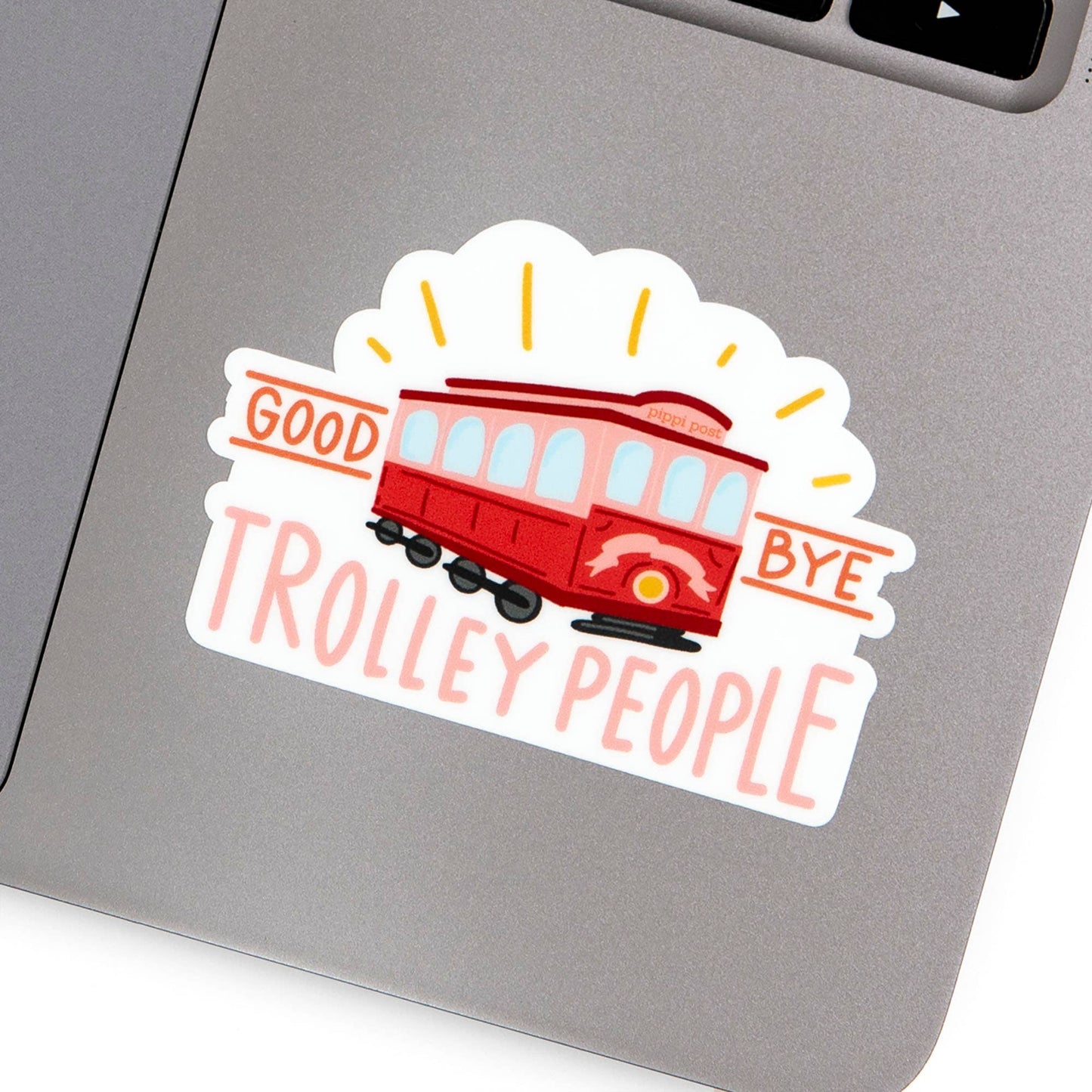 Goodbye Trolley People Decal Sticker