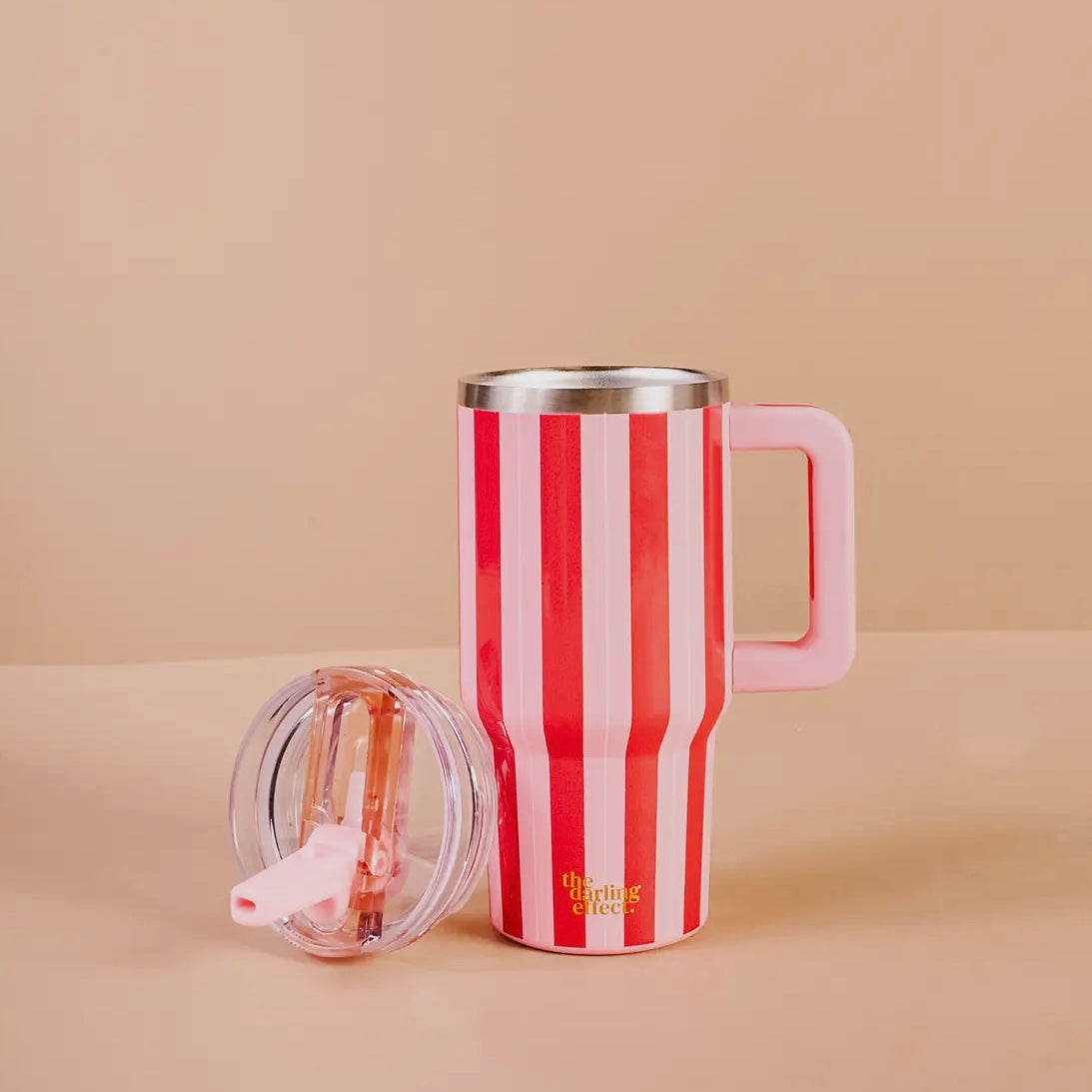 20 oz Lifestyle Flip Straw Tumbler-Peppermint Stripes