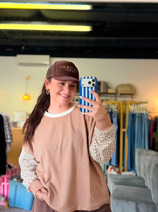 Day Off Pullover - Tan Cheetah
