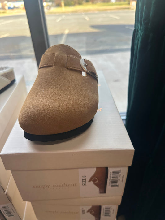 Slip On Simply Southern Clog Slides - Brown