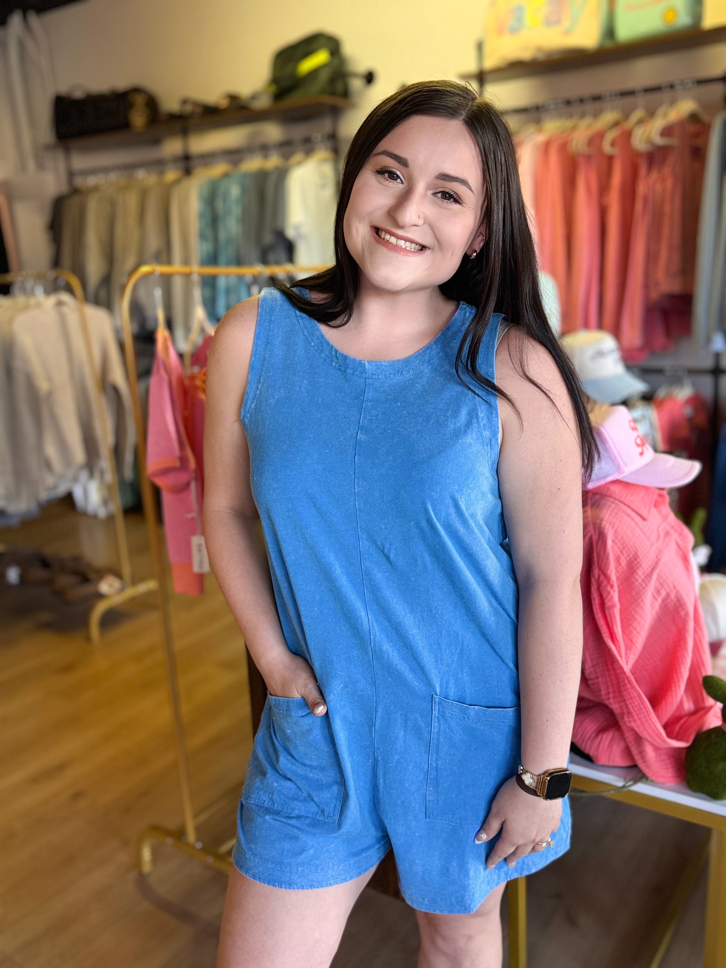 Effortless (Cobalt) Mineral Wash Romper