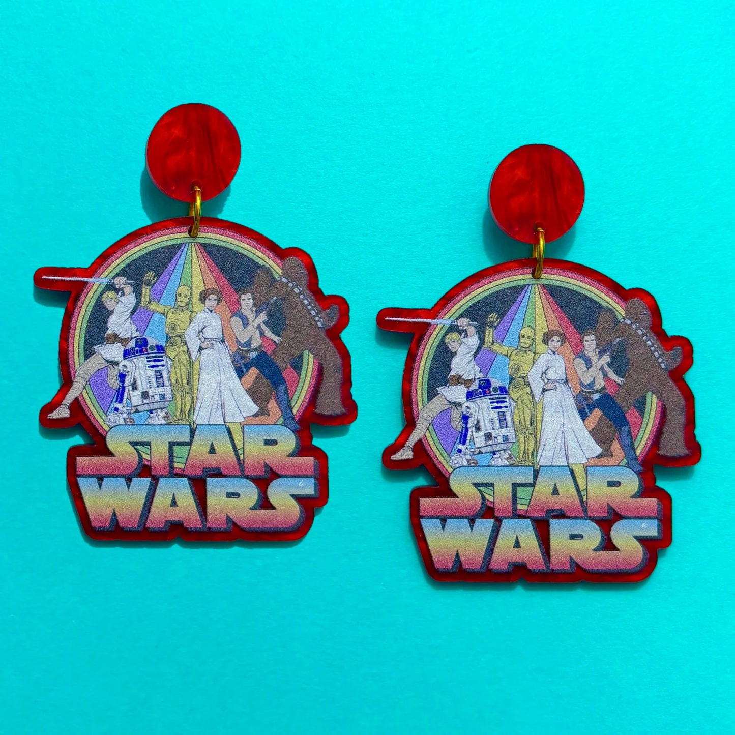 Retro Galactic Rebels Drop Earrings